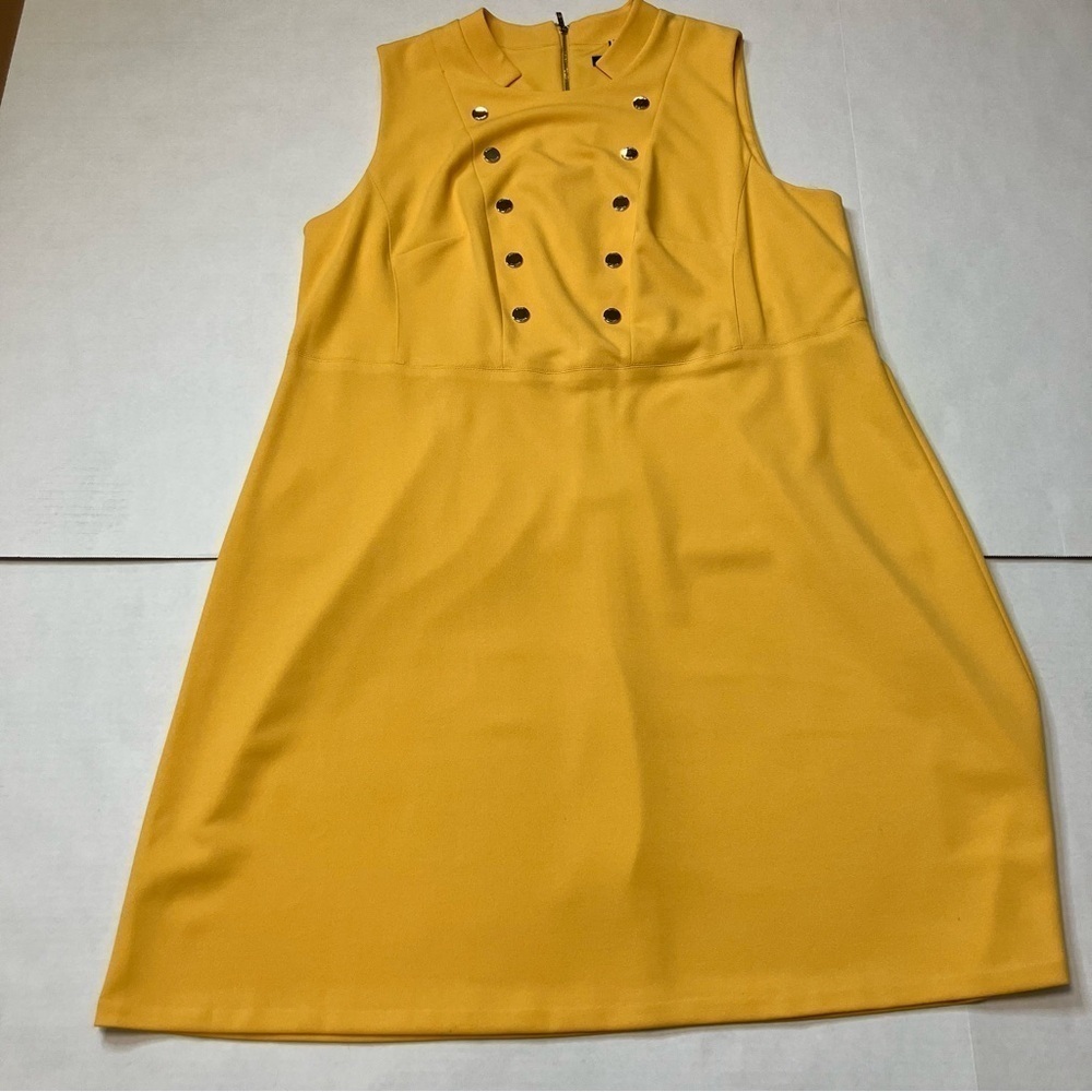 Tommy Hilfiger yellow dress size 18W - Picture 3 of 8